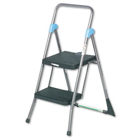 Homepage Commercial 2-Step Folding Step Stool- 22-1/2w x 24-3/4 Spread x 39-1/2h- Gray HO2769673